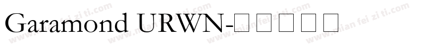 Garamond URWN字体转换